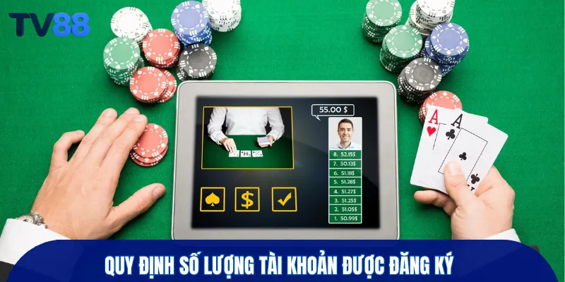 Quy định số lượng tài khoản được đăng ký  